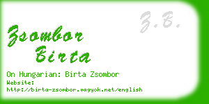 zsombor birta business card